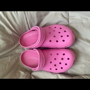 Hot pink crocs